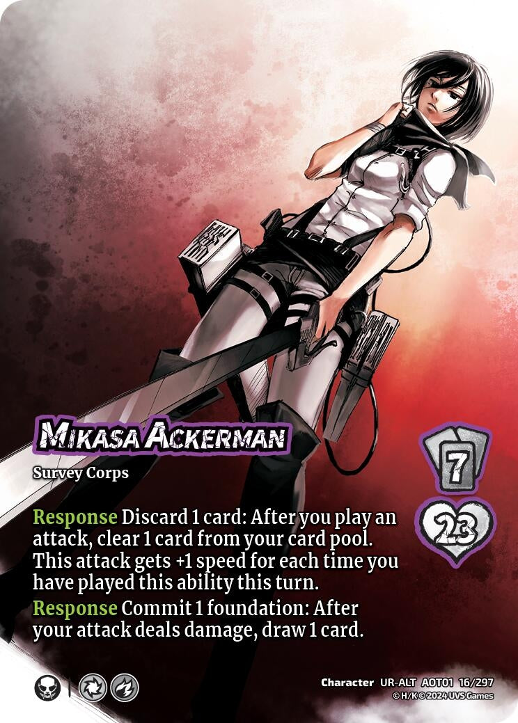 Image for Mikasa Ackerman (Alternate Art) (Attack on Titan: Battle for Humanity) (16/297) - UniVersus