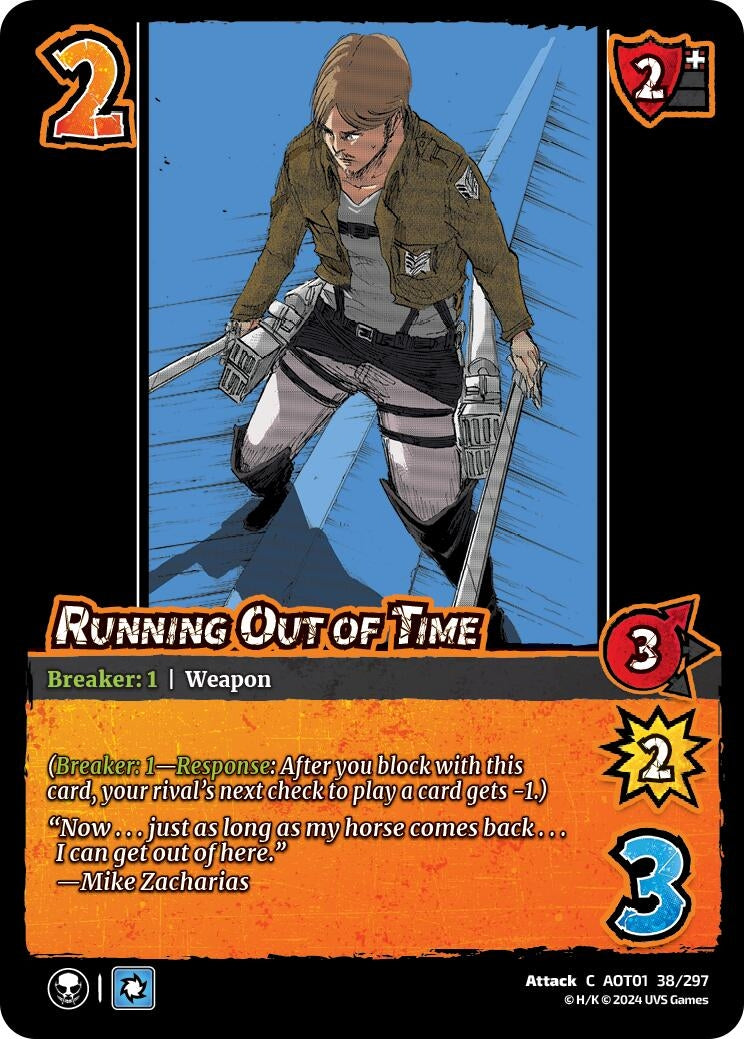 Image for Running Out of Time (Attack on Titan: Battle for Humanity) (38/297) - UniVersus
