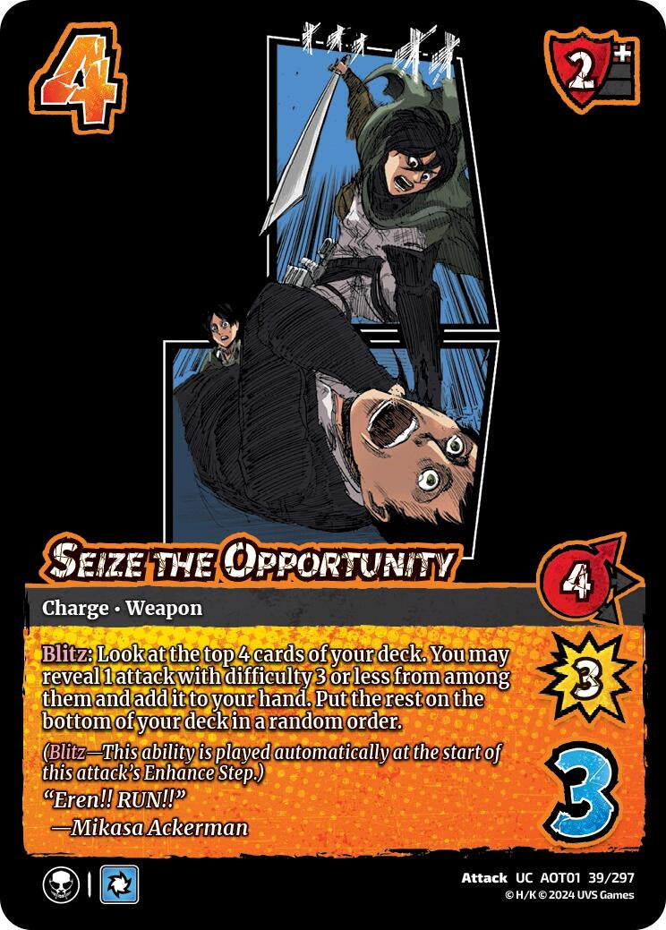 Image for Seize the Opportunity (Attack on Titan: Battle for Humanity) (39/297) - UniVersus