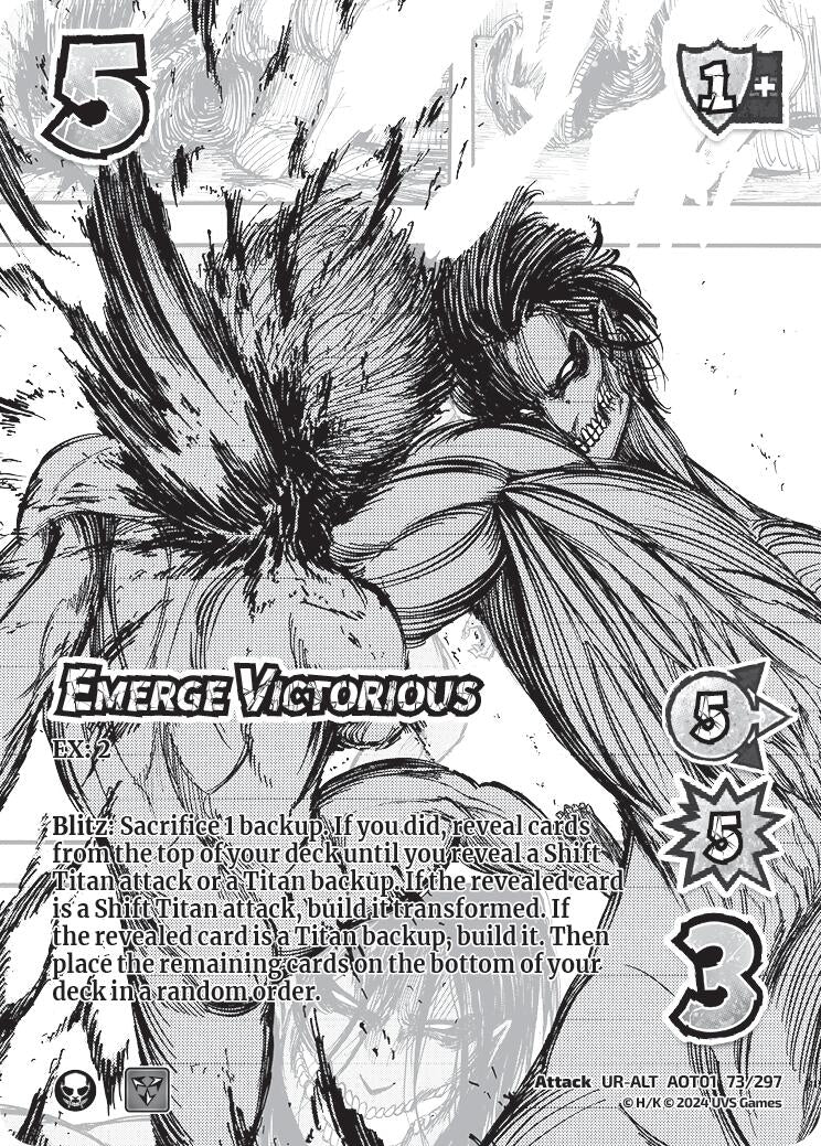 Image for Emerge Victorious (Alternate Art) (Attack on Titan: Battle for Humanity) (73/297) - UniVersus