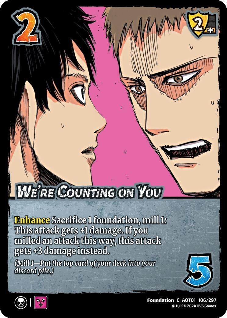 Image for We're Counting on You (Attack on Titan: Battle for Humanity) (106/297) - UniVersus