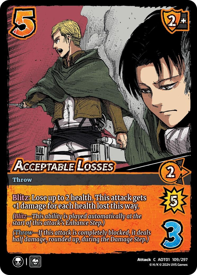 Image for Acceptable Losses (Attack on Titan: Battle for Humanity) (109/297) - UniVersus