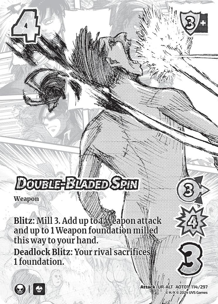 Image for Double-Bladed Spin (Alternate Art) (Attack on Titan: Battle for Humanity) (114/297) - UniVersus