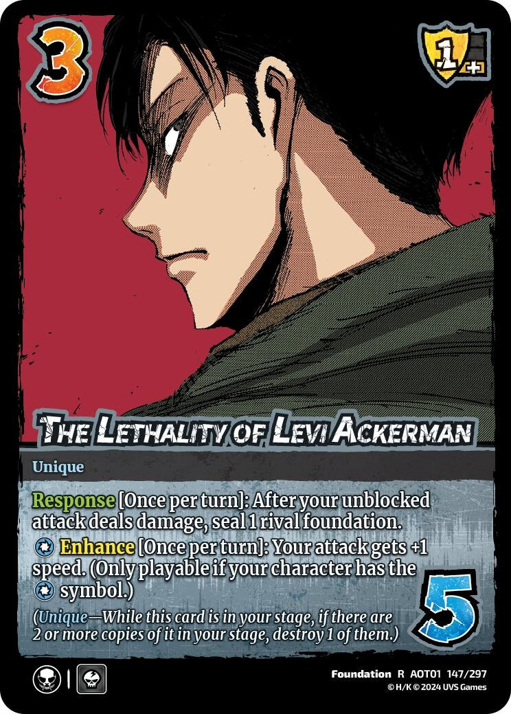 Image for The Lethality of Levi Ackerman (Attack on Titan: Battle for Humanity) (147/297) - UniVersus