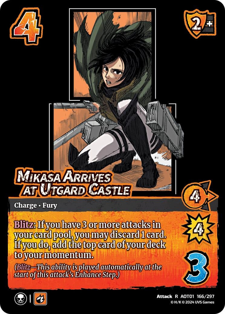 Image for Mikasa Arrives at Utgard Castle (Attack on Titan: Battle for Humanity) (166/297) - UniVersus