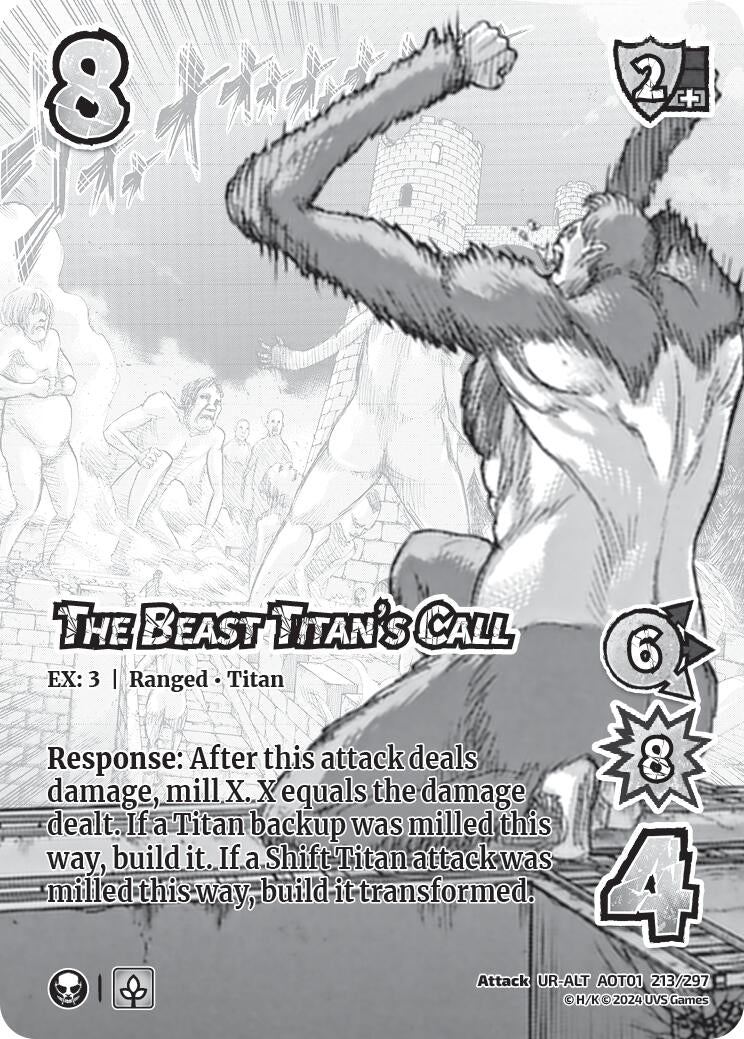Image for The Beast Titan's Call (Alternate Art) (Attack on Titan: Battle for Humanity) (213/297) - UniVersus