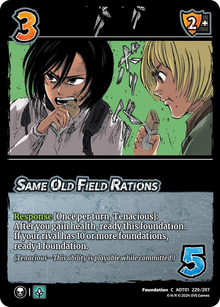 Image for Same Old Field Rations (Attack on Titan: Battle for Humanity) (229/297) - UniVersus