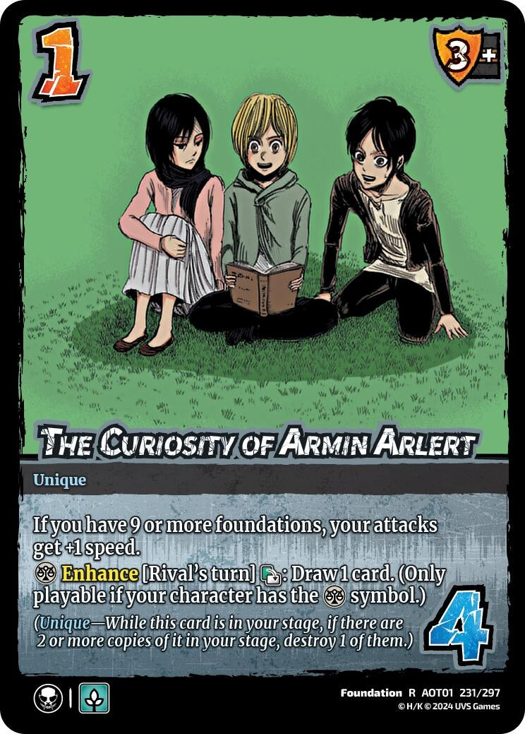 Image for The Curiosity of Armin Arlert (Attack on Titan: Battle for Humanity) (231/297) - UniVersus