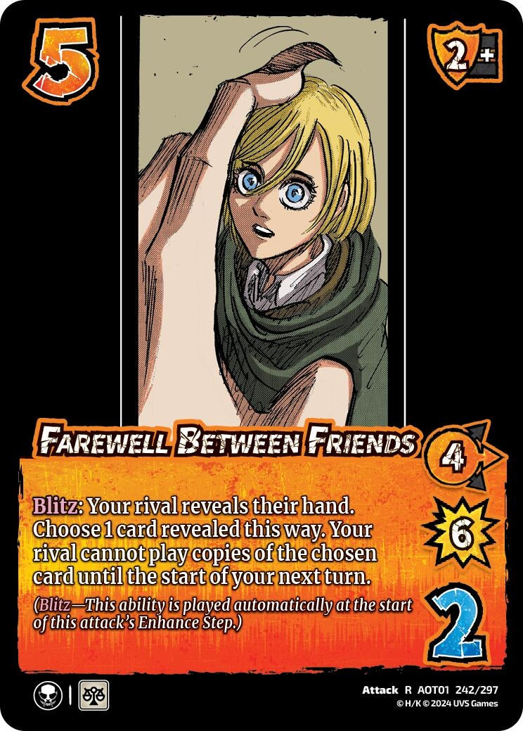 Image for Farewell between Friends (Attack on Titan: Battle for Humanity) (242/297) - UniVersus