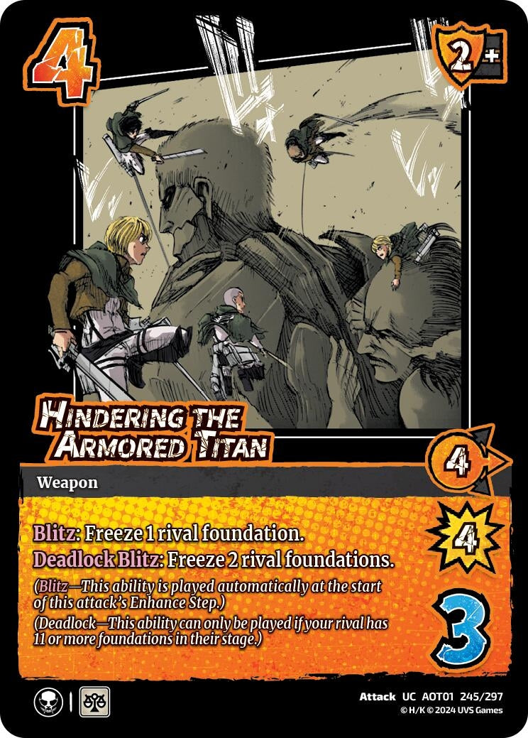 Image for Hindering the Armored Titan (Attack on Titan: Battle for Humanity) (245/297) - UniVersus