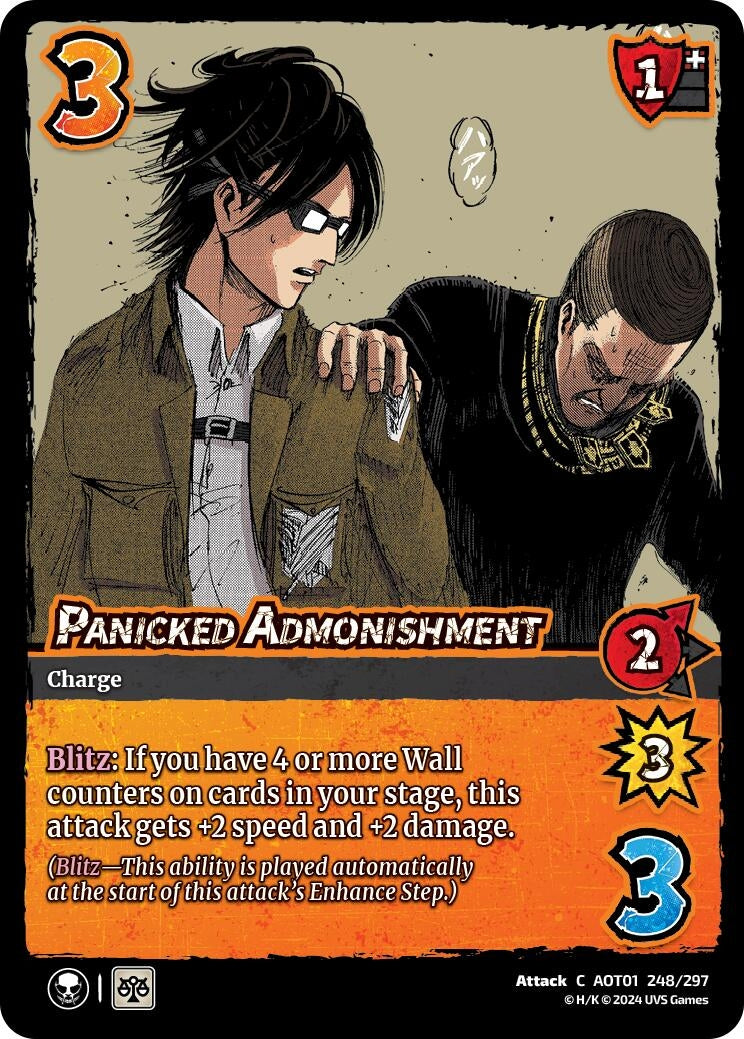 Image for Panicked Admonishment (Attack on Titan: Battle for Humanity) (248/297) - UniVersus