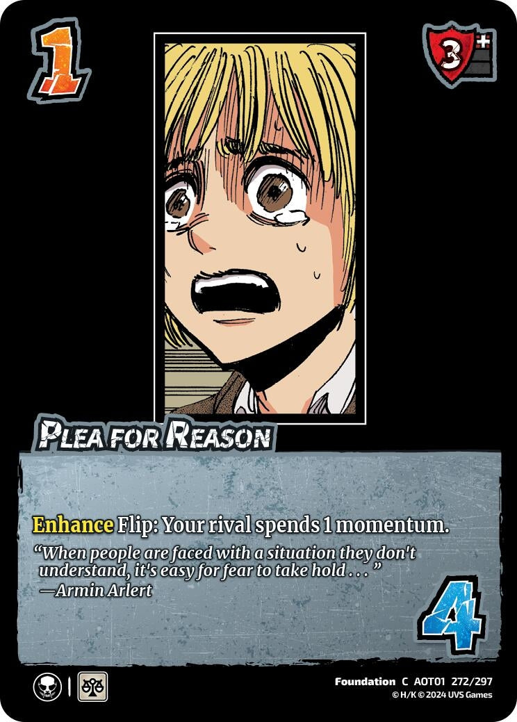 Image for Plea for Reason (Attack on Titan: Battle for Humanity) (272/297) - UniVersus