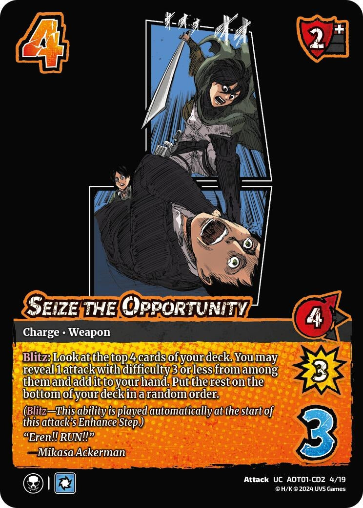 Image for Seize the Opportunity (CD2) (Attack on Titan: Battle for Humanity) (CD2 4/19) - UniVersus