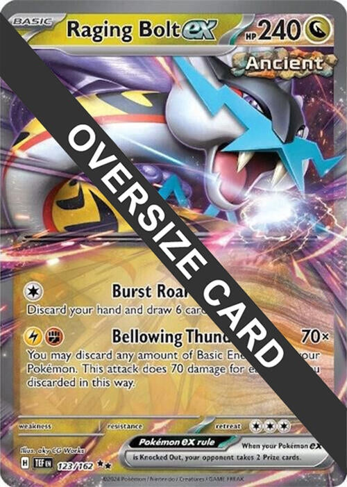 Image for Raging Bolt ex (Jumbo Cards) (123/162) - Pokemon
