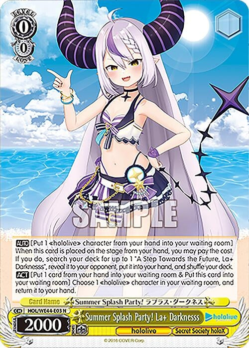 Image for Summer Splash Party! La+ Darknesss (hololive production Summer Collection Premium Booster) (HOL/WE44-E03 N) - Weiss Schwarz
