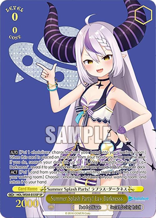 Image for Summer Splash Party! La+ Darknesss (SP) (hololive production Summer Collection Premium Booster) (HOL/WE44-E03SP SP) - Weiss Schwarz