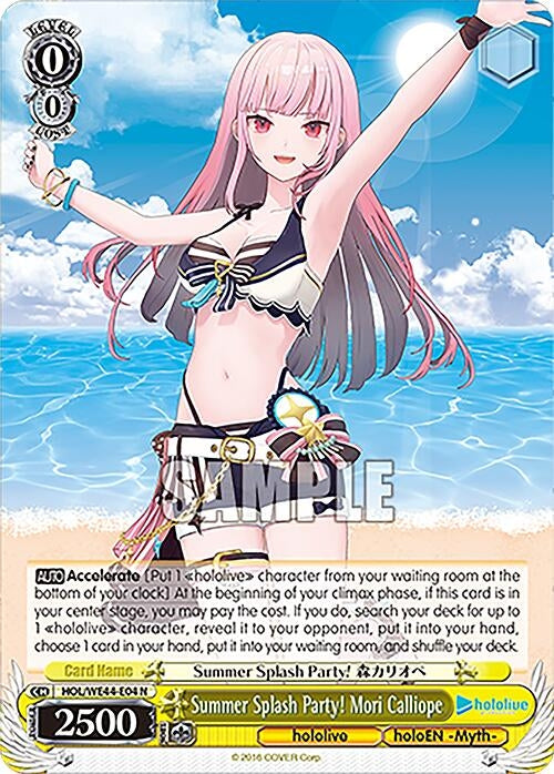Image for Summer Splash Party! Mori Calliope (hololive production Summer Collection Premium Booster) (HOL/WE44-E04 N) - Weiss Schwarz