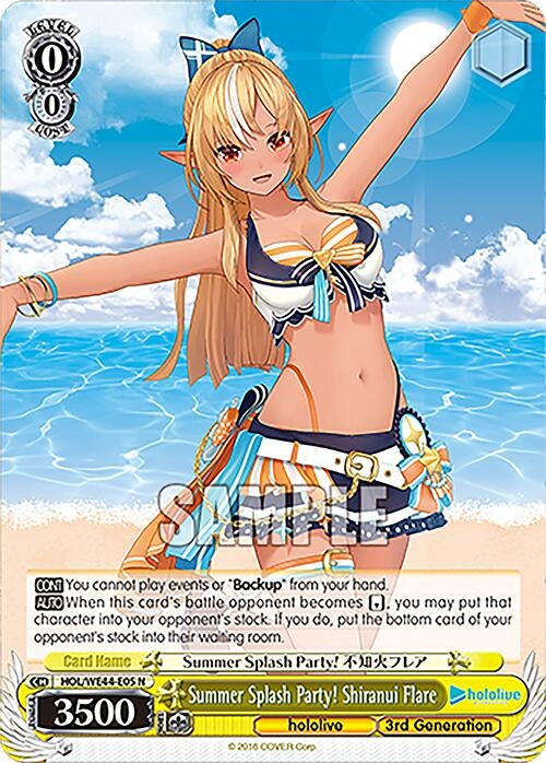 Image for Summer Splash Party! Shiranui Flare (hololive production Summer Collection Premium Booster) (HOL/WE44-E05 N) - Weiss Schwarz