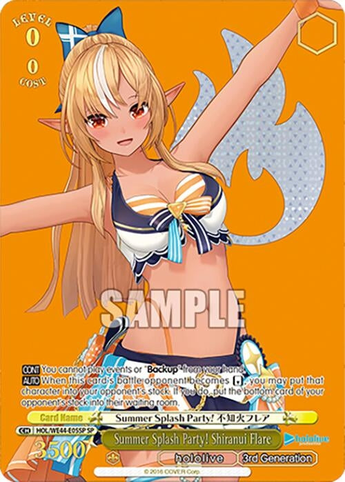 Image for Summer Splash Party! Shiranui Flare (SP) (hololive production Summer Collection Premium Booster) (HOL/WE44-E05SP SP) - Weiss Schwarz