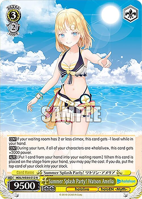 Image for Summer Splash Party! Watson Amelia (hololive production Summer Collection Premium Booster) (HOL/WE44-E12 N) - Weiss Schwarz