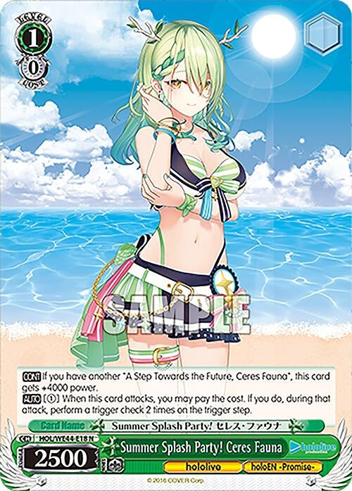 Image for Summer Splash Party! Ceres Fauna (hololive production Summer Collection Premium Booster) (HOL/WE44-E18 N) - Weiss Schwarz