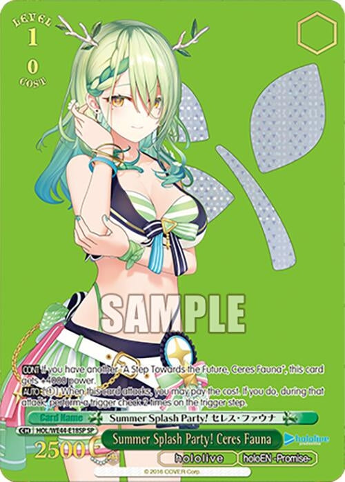 Image for Summer Splash Party! Ceres Fauna (SP) (hololive production Summer Collection Premium Booster) (HOL/WE44-E18SP SP) - Weiss Schwarz