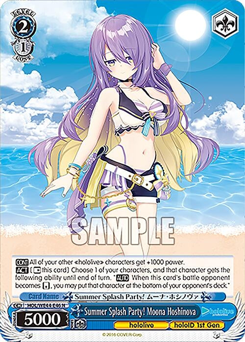 Image for Summer Splash Party! Moona Hoshinova (hololive production Summer Collection Premium Booster) (HOL/WE44-E46 N) - Weiss Schwarz