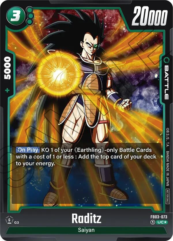 Image for Raditz (Tournament Pack 03) (Tournament and Championship Promos) (FB03-073) - Dragon Ball Super: Fusion World