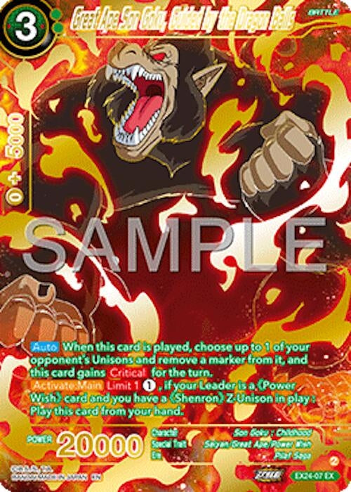 Image for Great Ape Son Goku, Guided by the Dragon Balls (Expansion Deck Box Set 24: Premium 7th Anniversary Box 2024) (EX24-07) - Dragon Ball Super: Masters