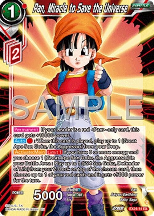 Image for Pan, Miracle to Save the Universe (Expansion Deck Box Set 24: Premium 7th Anniversary Box 2024) (EX24-14) - Dragon Ball Super: Masters