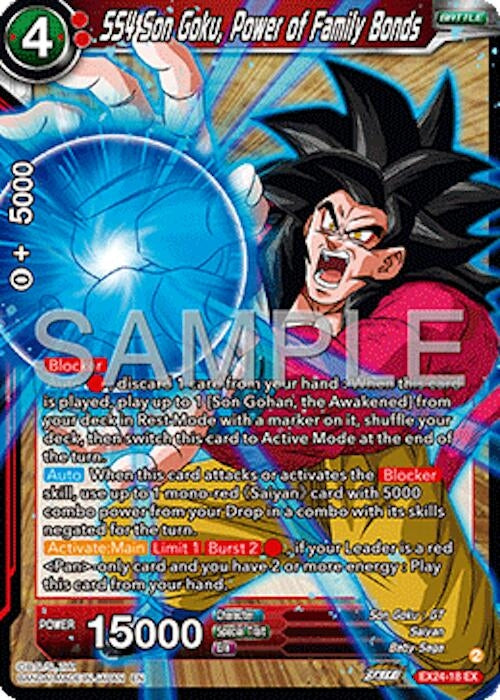 Image for SS4 Son Goku, Power of Family Bonds (Expansion Deck Box Set 24: Premium 7th Anniversary Box 2024) (EX24-18) - Dragon Ball Super: Masters