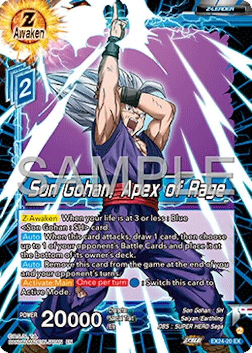 Image for Son Gohan, Apex of Rage (Expansion Deck Box Set 24: Premium 7th Anniversary Box 2024) (EX24-20) - Dragon Ball Super: Masters