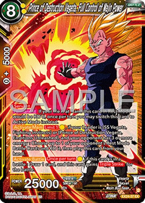 Image for Prince of Destruction Vegeta, Full Control of Majin Power (Expansion Deck Box Set 24: Premium 7th Anniversary Box 2024) (EX24-37) - Dragon Ball Super: Masters