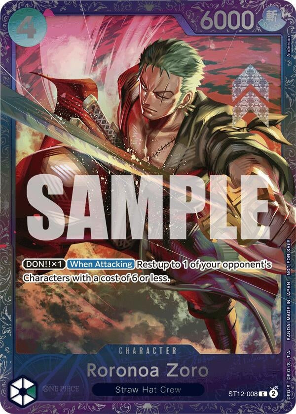 Image for Roronoa Zoro (Treasure Cup 2024) (One Piece Promotion Cards) (ST12-008) - One Piece Card Game