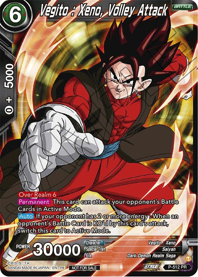 Image for Vegito : Xeno, Volley Attack (Deluxe Pack 2024 Vol.1) (Promotion Cards) (P-512) - Dragon Ball Super: Masters