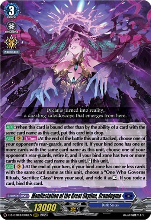 Image for Manifestation of the Great Skyline, Grandogma (DZ-BT03: Dimensional Transcendence) (DZ-BT03/006EN) - Cardfight Vanguard