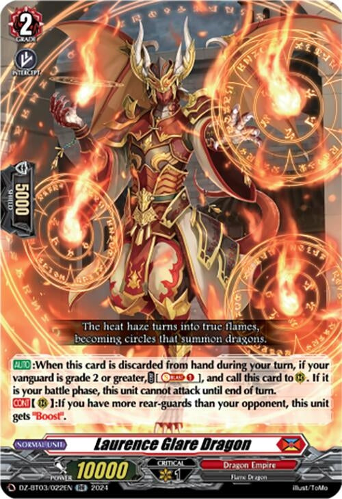 Image for Laurence Glare Dragon (DZ-BT03: Dimensional Transcendence) (DZ-BT03/022EN) - Cardfight Vanguard