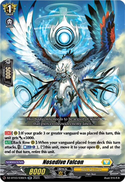 Image for Nosedive Falcon (DZ-BT03: Dimensional Transcendence) (DZ-BT03/036EN) - Cardfight Vanguard