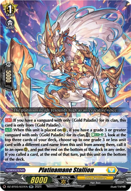 Image for Platinamane Stallion (DZ-BT03: Dimensional Transcendence) (DZ-BT03/037EN) - Cardfight Vanguard