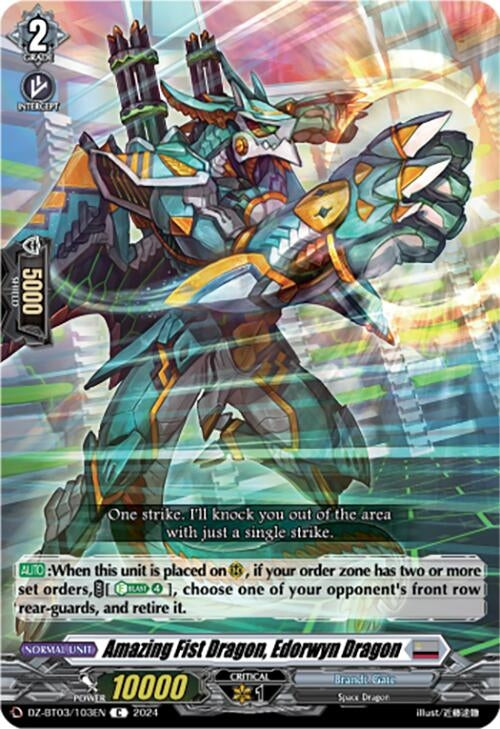 Image for Amazing Fist Dragon, Edorwyn Dragon (DZ-BT03: Dimensional Transcendence) (DZ-BT03/103EN) - Cardfight Vanguard