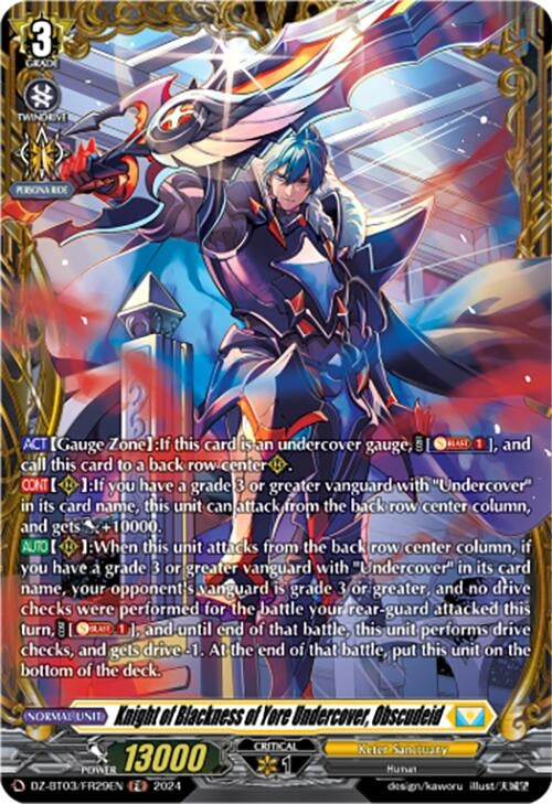 Image for Knight of Blackness of Yore Undercover, Obscudeid (FR) (DZ-BT03: Dimensional Transcendence) (DZ-BT03/FR29EN) - Cardfight Vanguard