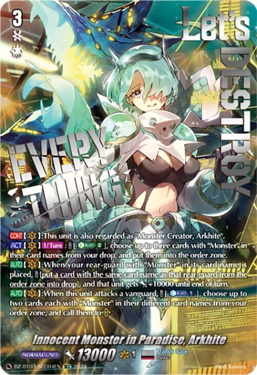 Image for Innocent Monster in Paradise, Arkhite (SEC) (DZ-BT03: Dimensional Transcendence) (DZ-BT03/SEC04EN) - Cardfight Vanguard