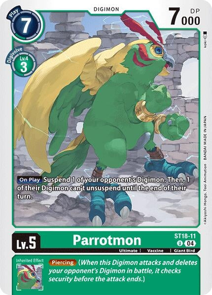 Image for Parrotmon (ST-18) (ST18-11 U) - Digimon Card Game