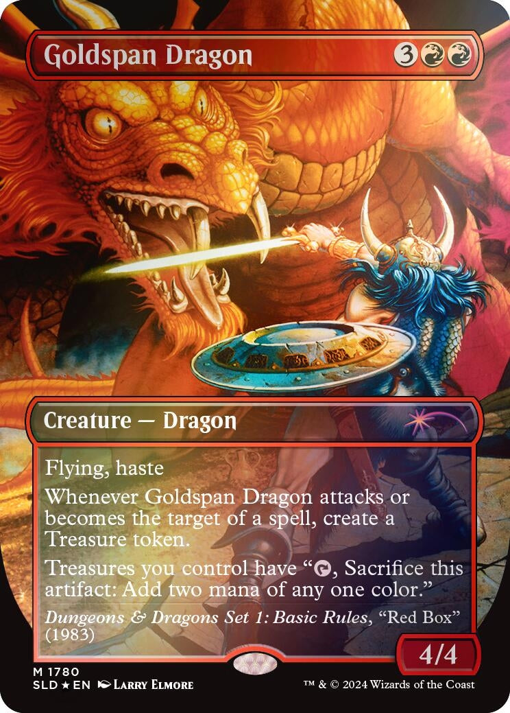 Image for Goldspan Dragon (Rainbow Foil) (Secret Lair Drop Series) (1780) - Magic: The Gathering