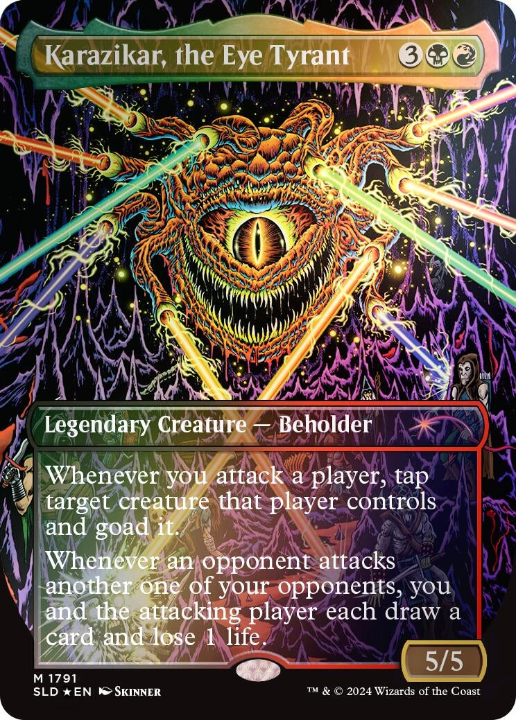 Image for Karazikar, the Eye Tyrant (Rainbow Foil) (Secret Lair Drop Series) (1791) - Magic: The Gathering