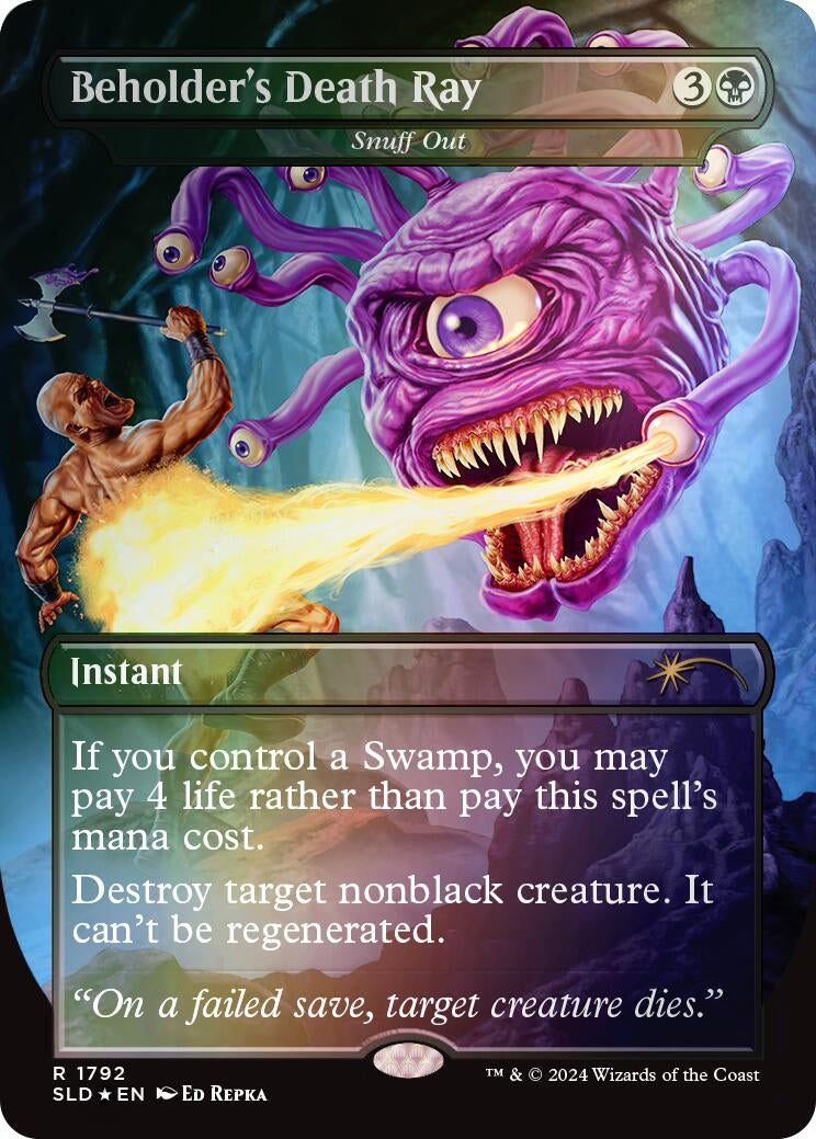 Image for Beholder's Death Ray - Snuff Out (Rainbow Foil) (Secret Lair Drop Series) (1792) - Magic: The Gathering