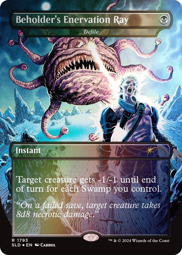 Image for Beholder's Enervation Ray - Defile (Rainbow Foil) (Secret Lair Drop Series) (1793) - Magic: The Gathering