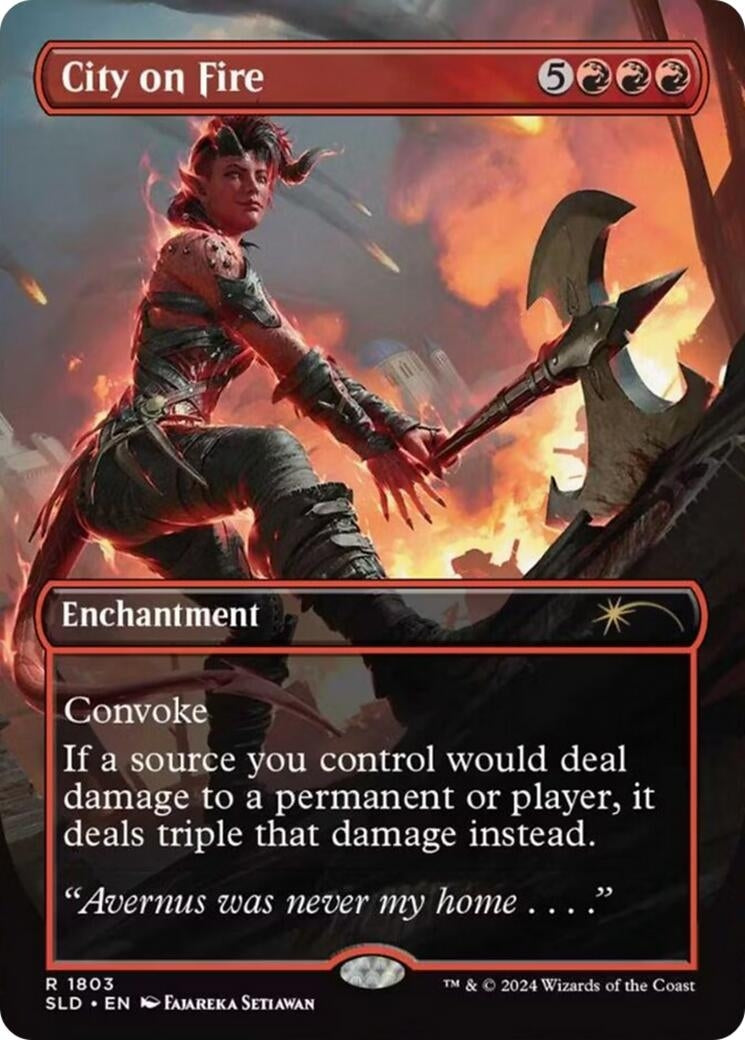 Image for City on Fire (Secret Lair Drop Series) (1803) - Magic: The Gathering