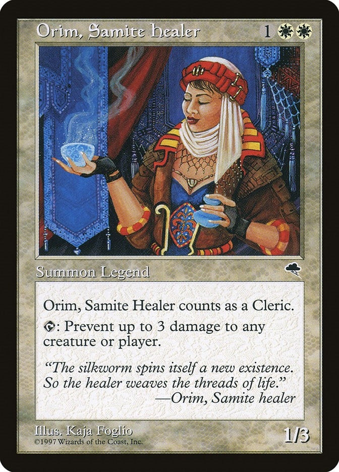 Image for Orim, Samite Healer (Tempest) (33) - Magic: The Gathering