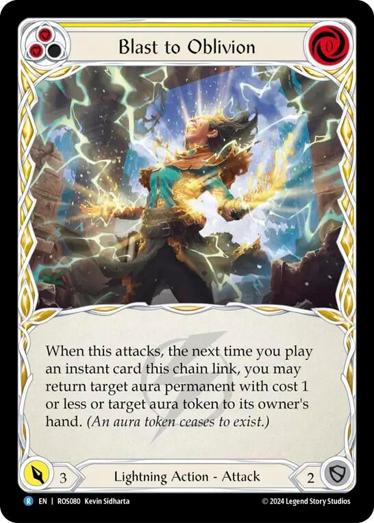 Image for Blast to Oblivion (Yellow) (Rosetta) (ROS080) - Flesh and Blood TCG